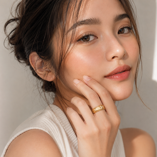 Engraved Flower Ring